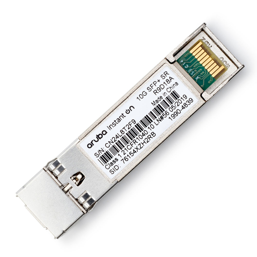 HPE Aruba R9D18A Instant On 10G SFP+ LC SR 300m OM3 MMF Transceiver